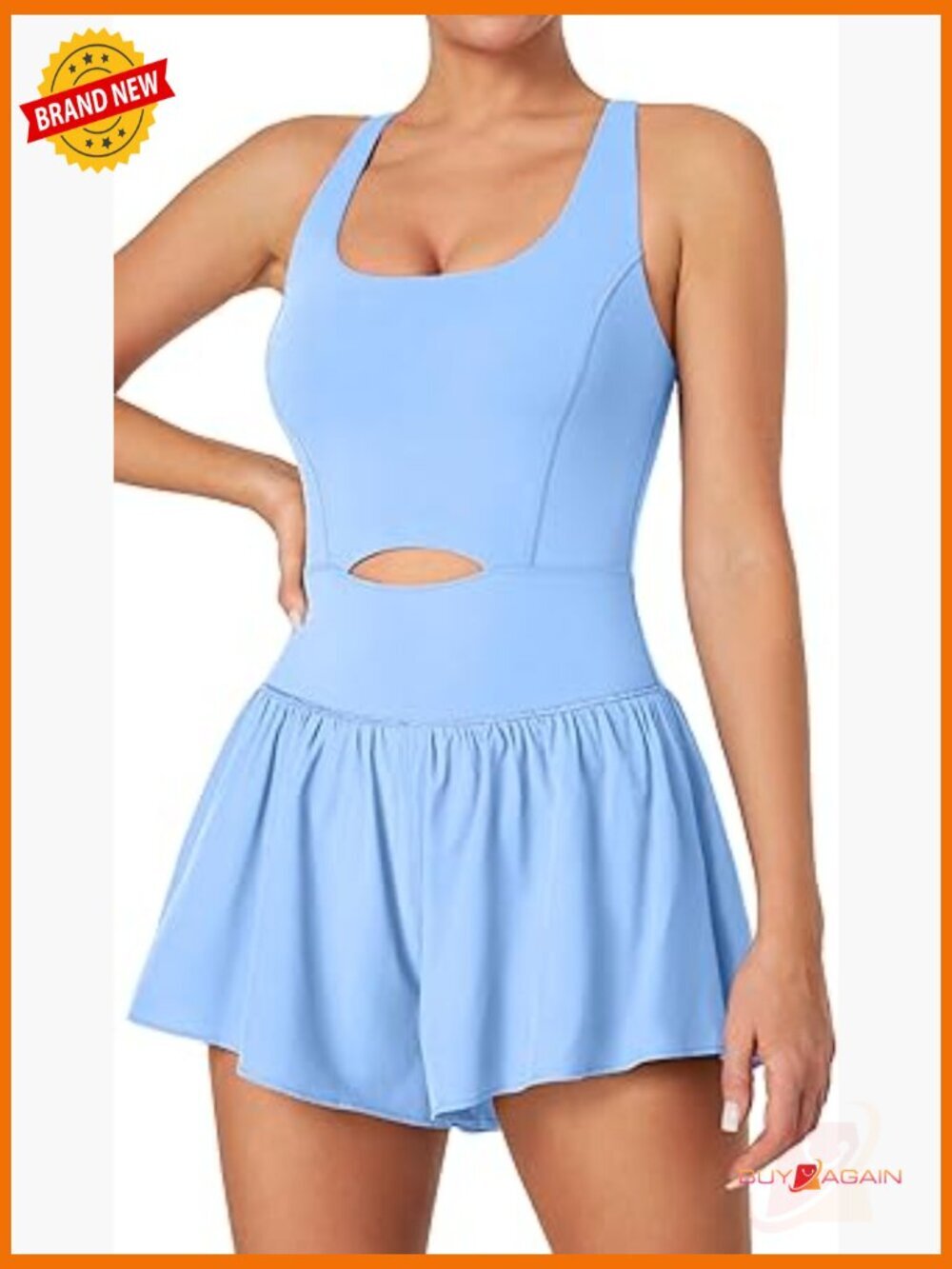 Tummy Control Workout Romper with Shorts Running Onesie Jumpsuit Summer Gym